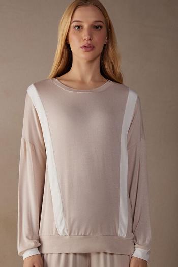 Intimssimi Simple Elegance Long Sleeve Top in Modal Pale Pink | USDYB30333