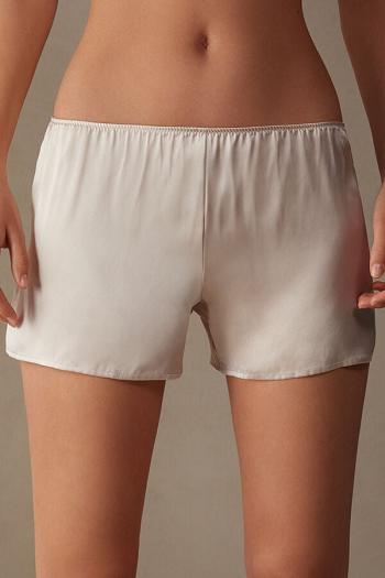 Intimssimi Smooth Silk-Satin Shorts Natural | QUSWA22179