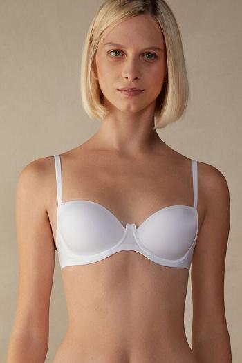 Intimssimi Sofia Balconette Bra in Ultralight Microfiber White | PUSER82013