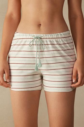 Intimssimi Spices Garden Cotton Shorts White | PUSER82590