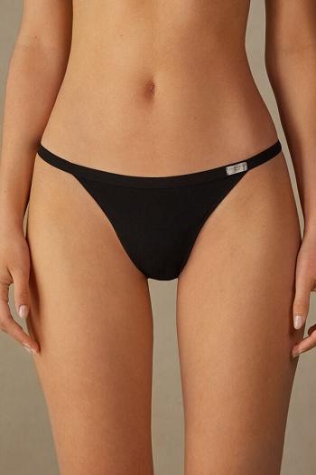 Intimssimi String Thong in Cotton Black | AUSDF56124