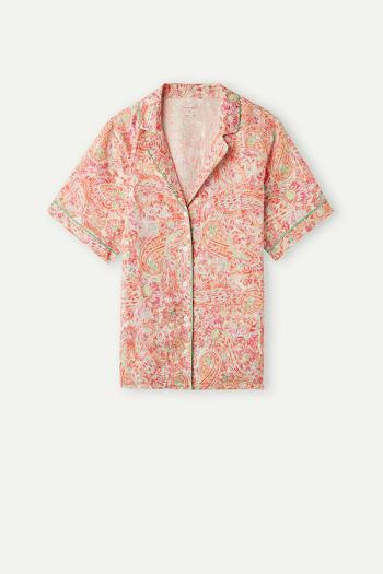 Intimssimi Summer Journey Short Sleeve Linen Shirt Multicolor | USZPD51939