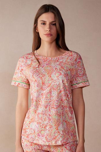 Intimssimi Summer Journey Ultrafresh Supima® Cotton Short Sleeve Top Multicolor | LUSTR30146