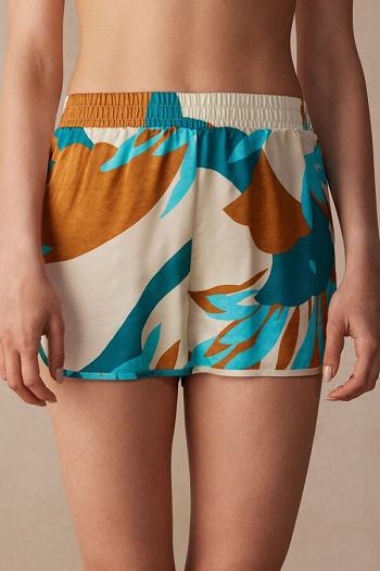 Intimssimi Summer Vibes Viscose Satin Shorts Multicolor | USDYB96961