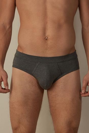 Intimssimi Supima® Cotton Briefs Dark Grey | USIIZ30082