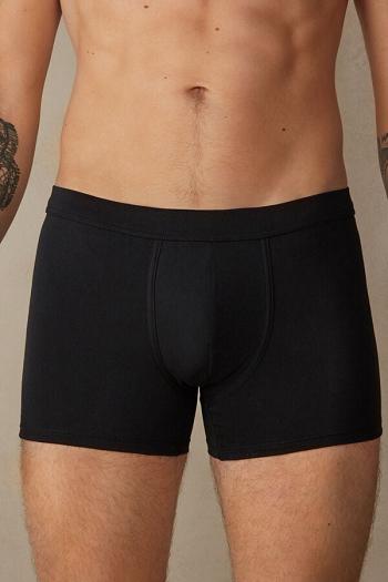 Intimssimi Supima® Cotton Loose Fit Boxers Black | ZUSNQ71130