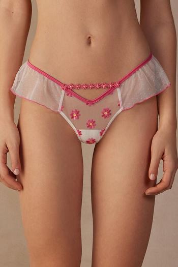 Intimssimi Sweet Like Daisies ‘80s Style Brazilian White | GUSUC35545