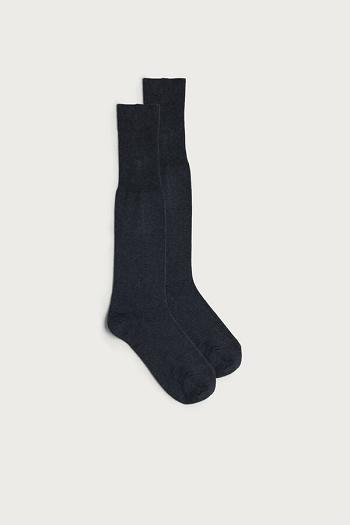 Intimssimi Tall Warm Cotton Socks Grey | QUSUV29956