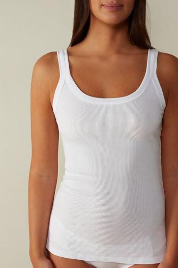 Intimssimi Tank Top in Supima® Cotton White | USNZX85225