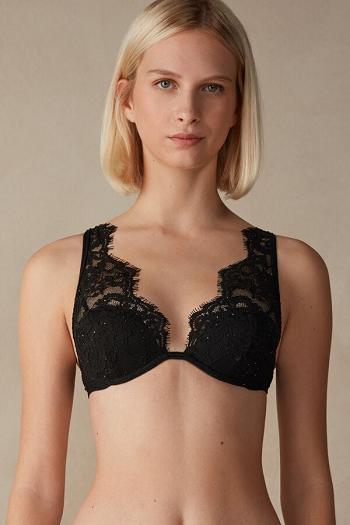 Intimssimi Time to Shine Elena Balconette Bra Black | SUSVO45340