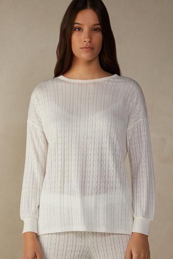 Intimssimi Timeless Heritage Long Sleeve Top Ivory | USZPD26290