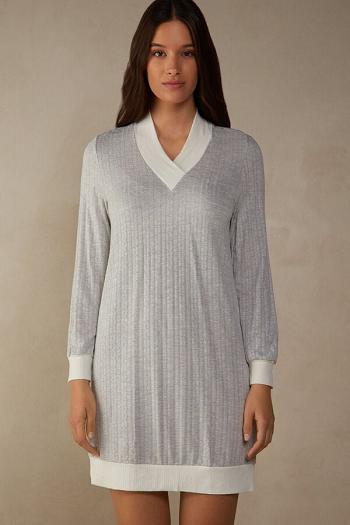 Intimssimi Timeless Heritage Night Shirt Pale Grey | MUSHR74733