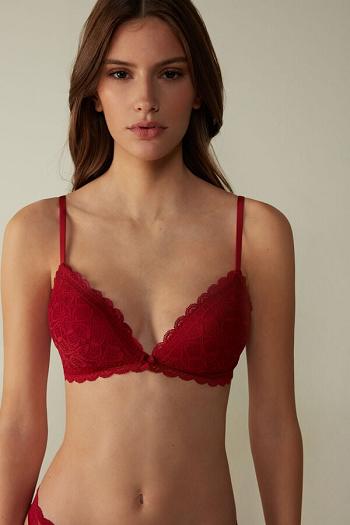 Intimssimi Tiziana Triangle Bra in Lace Red | EUSVG29000