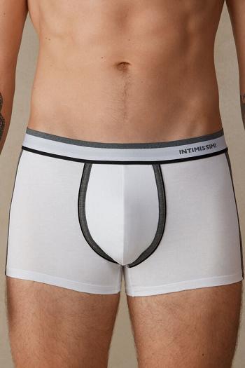 Intimssimi Two-tone Boxers in Stretch Supima® Cotton Grey | USZDE14716