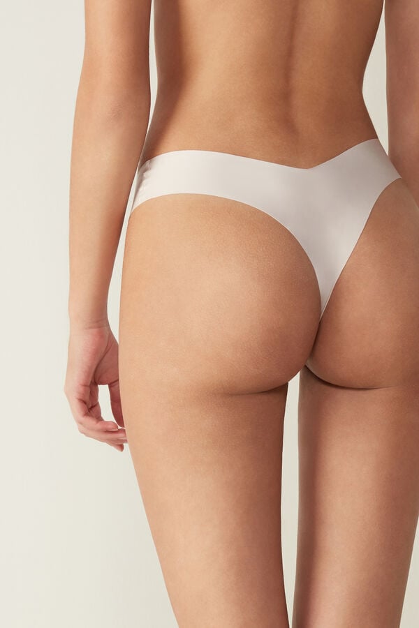 Intimssimi 80s-style Brazilian Panties in Ultralight Microfiber Natural | DUSKV17504