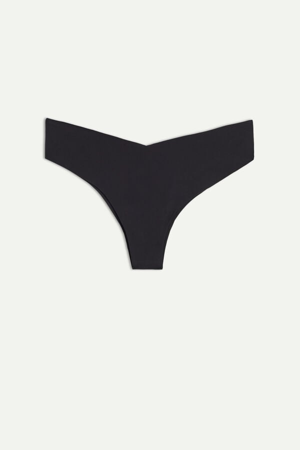 Intimssimi 80s-style Brazilian Panties in Ultralight Microfiber Black | USCIF19899