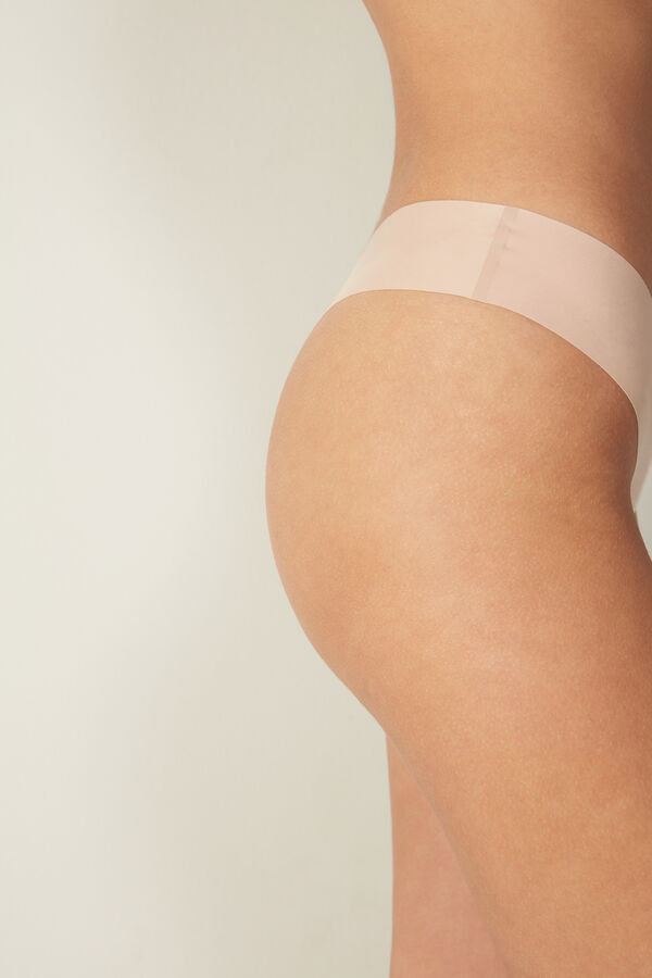 Intimssimi 80s-style Brazilian Panties in Ultralight Microfiber Natural | USDYB39931