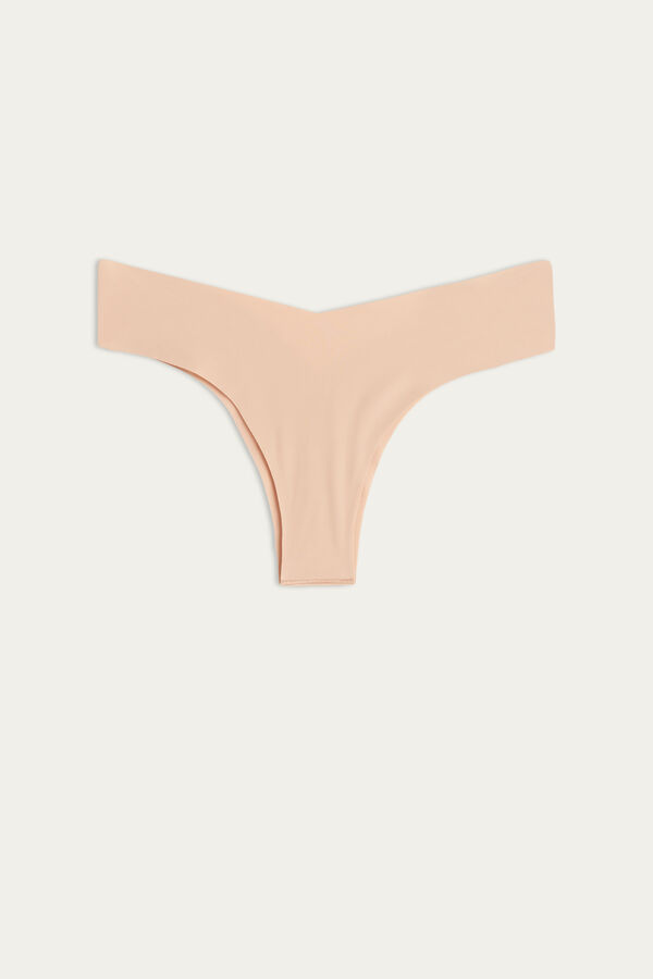 Intimssimi 80s-style Brazilian Panties in Ultralight Microfiber Natural | USDYB39931