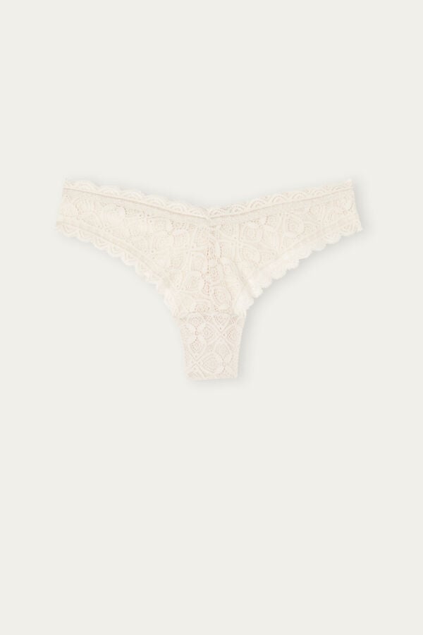 Intimssimi 80s-style Lace Brazilian Natural | USQCS22358