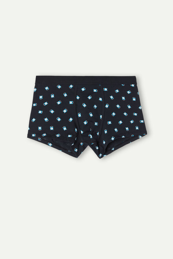 Intimssimi Alarm Clock Boxers in Stretch Supima® Cotton Blue | USIIZ55638