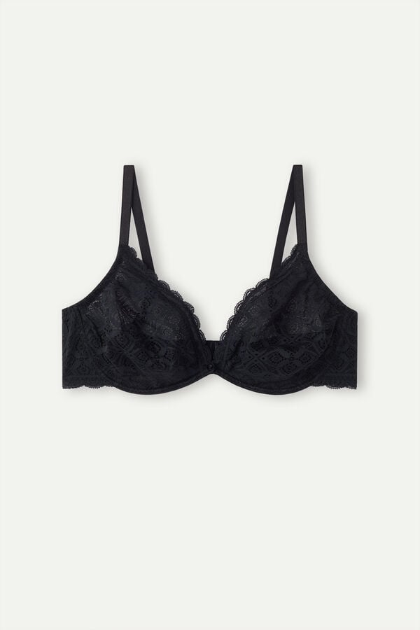 Intimssimi Alessia Balconette Bra in Lace Black | USNZX79247