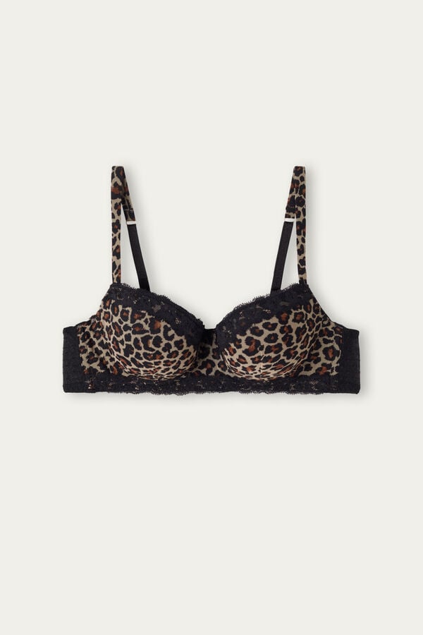 Intimssimi Animal Vibes Sofia Balconette Bra Black | USIIZ67427