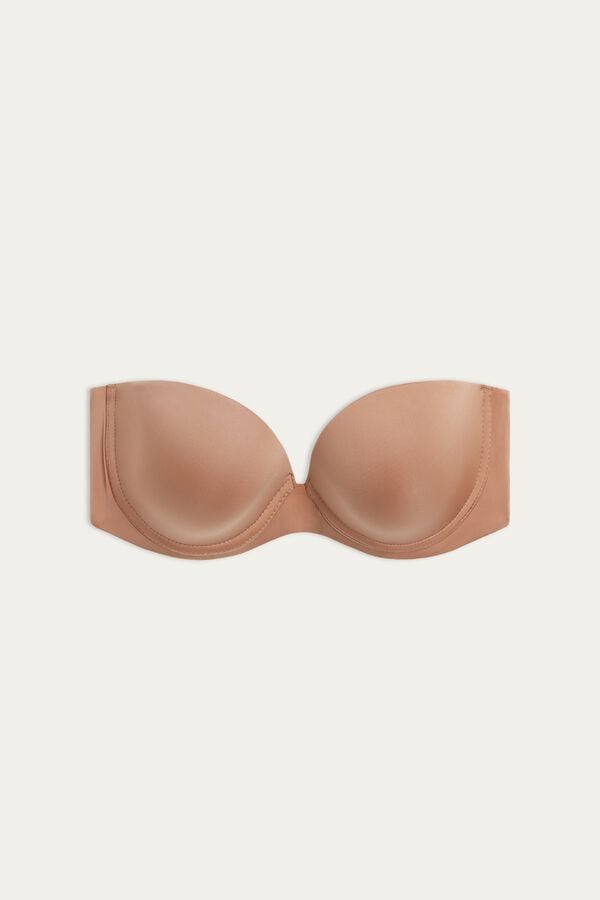 Intimssimi Anna Bandeau Bra in Ultralight Microfiber Natural | USJKU55167