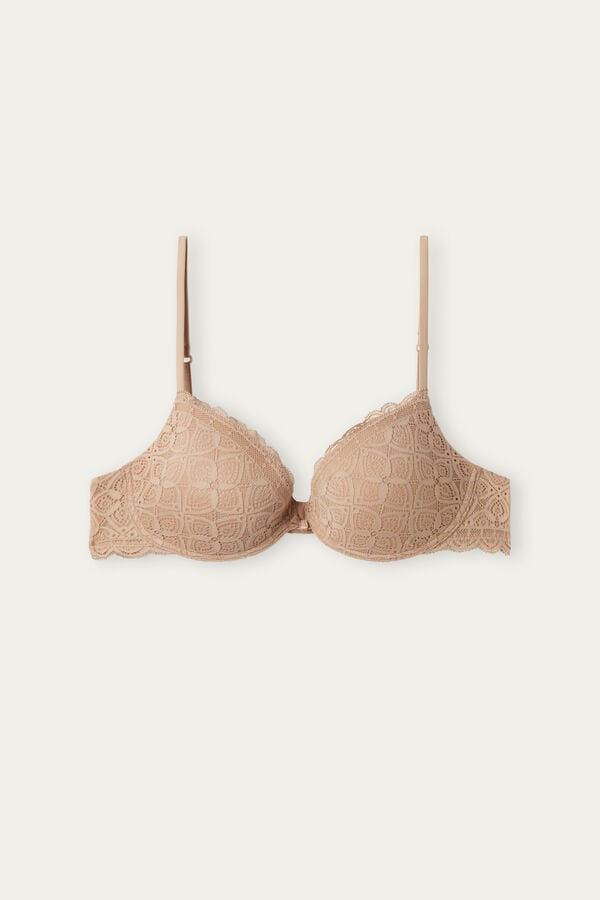 Intimssimi Bellissima Push-up Bra in Lace Natural | LUSTR49080