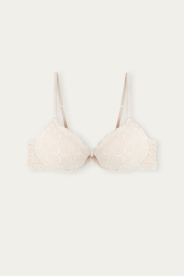 Intimssimi Bellissima Push-up Bra in Lace Natural | USXMI74781