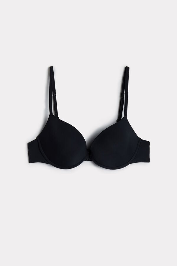 Intimssimi Bellissima Push-up Bra in Microfiber Black | USEAH65423