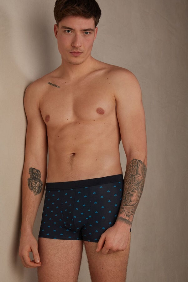 Intimssimi Bicycle Boxers in Microfiber Blue | LUSTR84228