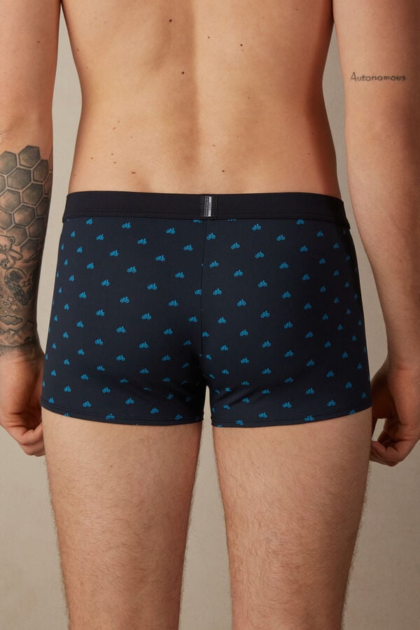 Intimssimi Bicycle Boxers in Microfiber Blue | USZPD23246