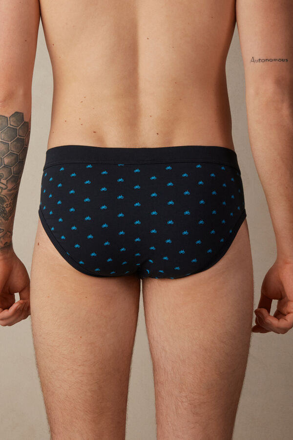 Intimssimi Bicycle Briefs in Stretch Supima® Cotton Blue | USZPD33957