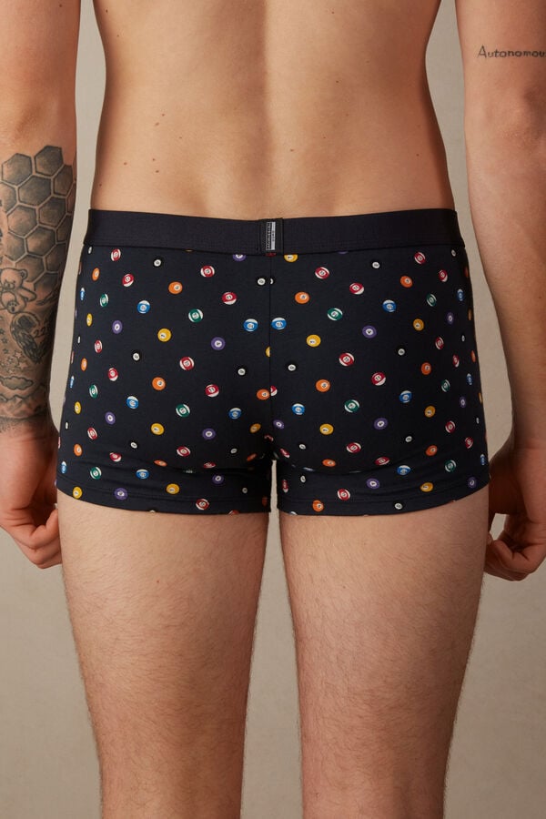 Intimssimi Billiard Boxers in Stretch Supima® Cotton Blue | USQAV67095