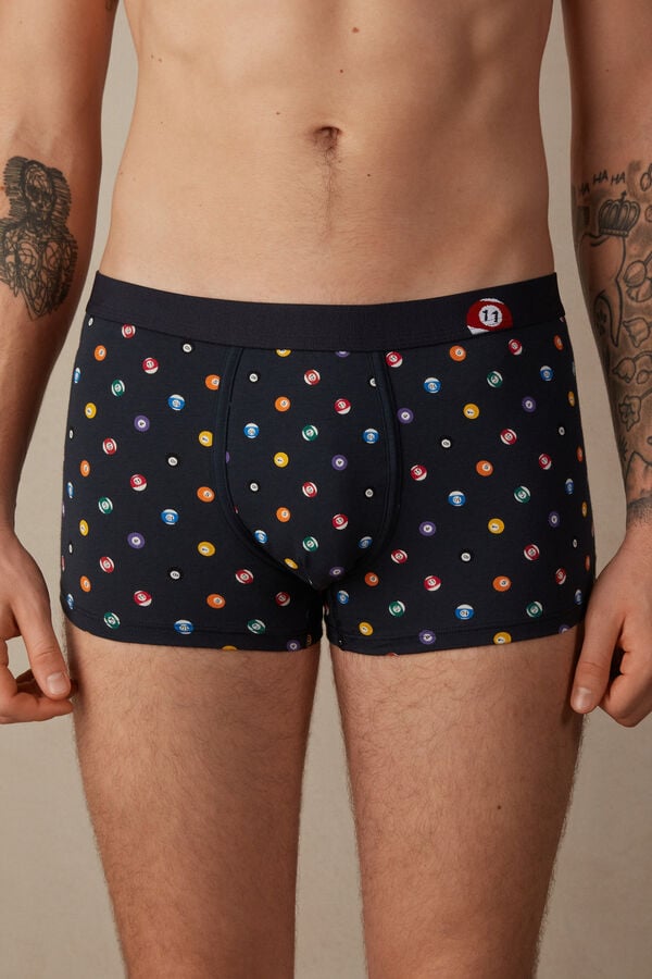 Intimssimi Billiard Boxers in Stretch Supima® Cotton Blue | USQAV67095