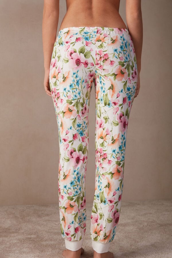 Intimssimi Botanical Lyrics Full Length Modal Pants White | USXMI93934