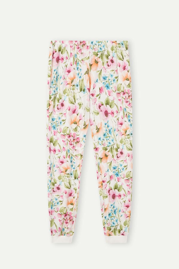 Intimssimi Botanical Lyrics Full Length Modal Pants White | USXMI93934