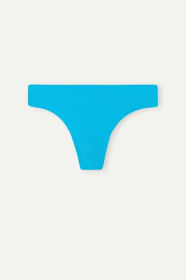 Intimssimi Brazilian Panties in Seamless Ultra Light Microfiber Blue | BUSSD71497