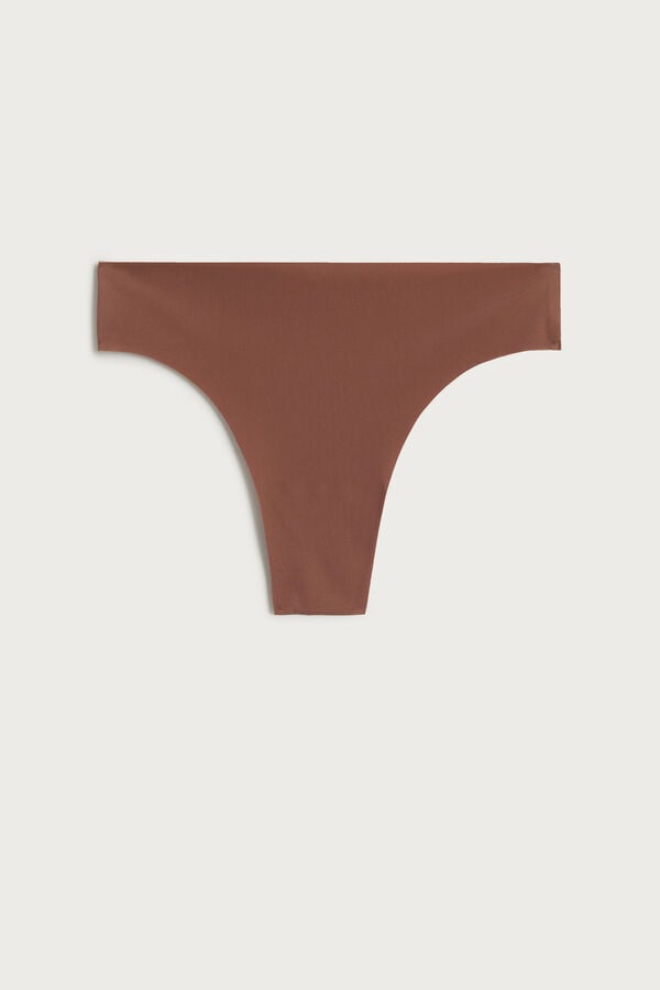 Intimssimi Brazilian Panties in Seamless Ultra Light Microfiber Natural | XUSGW41438