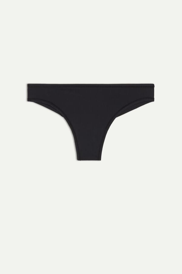 Intimssimi Brazilian Panties in Ultralight Microfiber Black | DUSVO95543