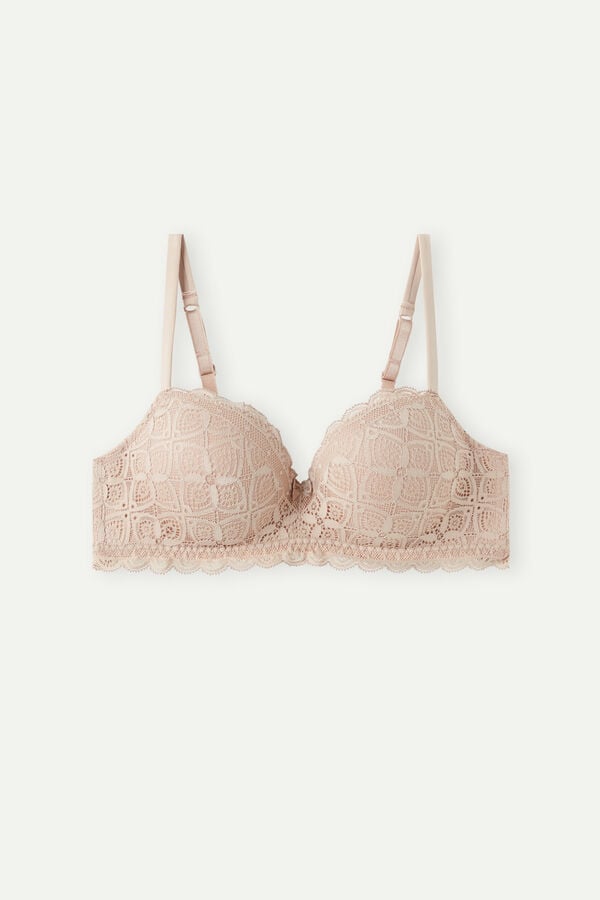 Intimssimi Claudia Balconette Bra in Lace Natural | ZUSMJ52155