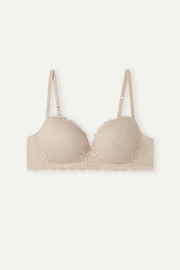 Intimssimi Claudia Balconette Bra in Lace Natural | ZUSMJ92220