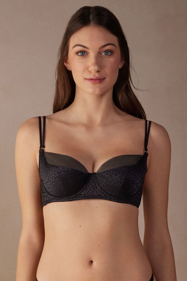 Intimssimi Cool Minimal Demi Bra Black | MUSHR52722