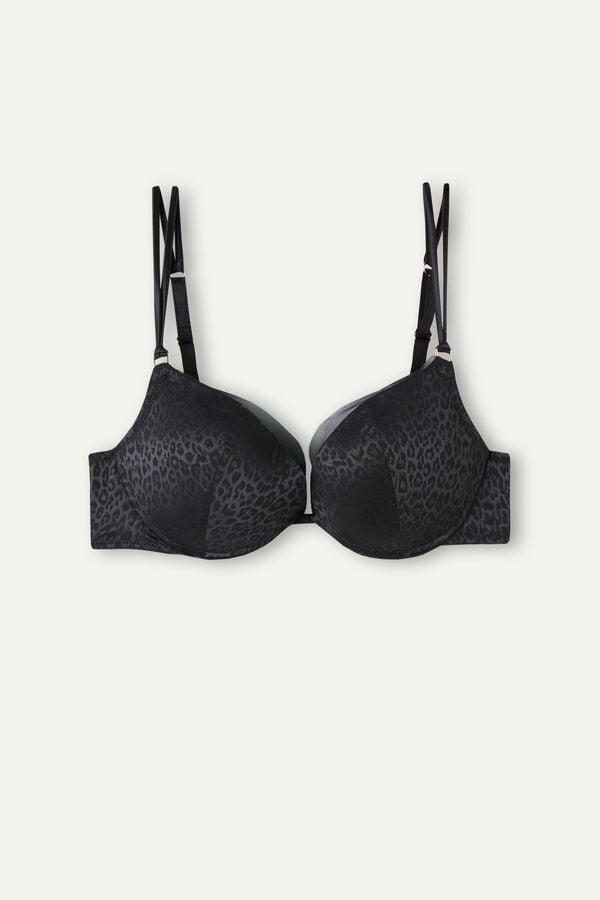 Intimssimi Cool Minimal Simona Super Push-up Bra Black | PUSQX95983