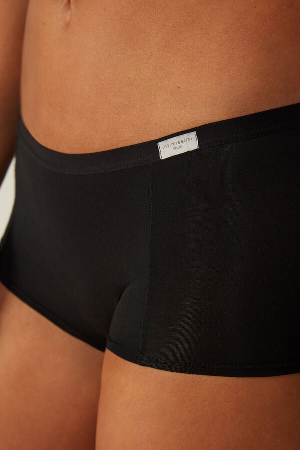 Intimssimi Cotton Boyshorts Black | USDYB96710