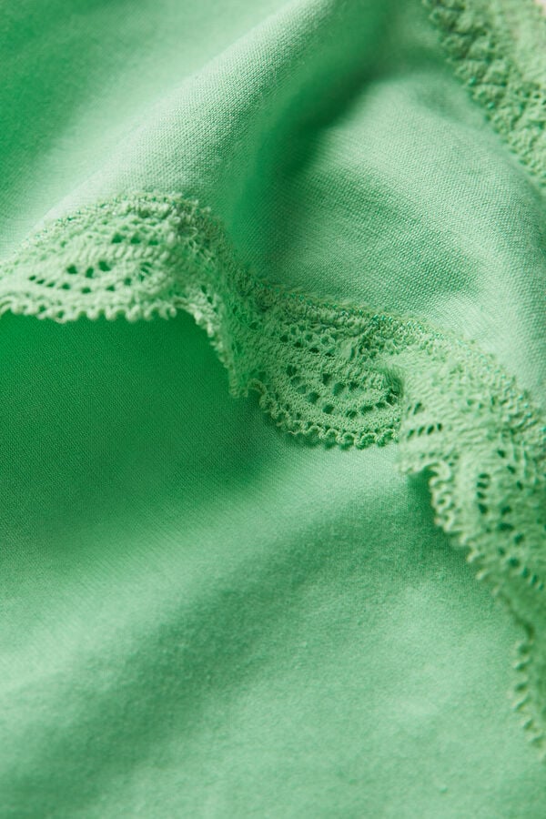 Intimssimi Cotton and Lace Panties Green | FUSUI98942