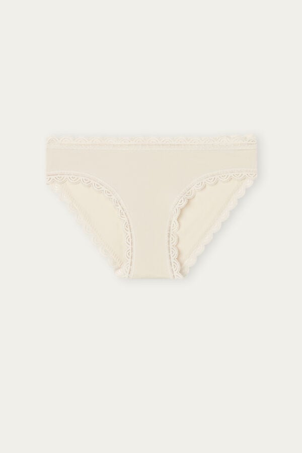 Intimssimi Cotton and Lace Panties Natural | USDYB36664