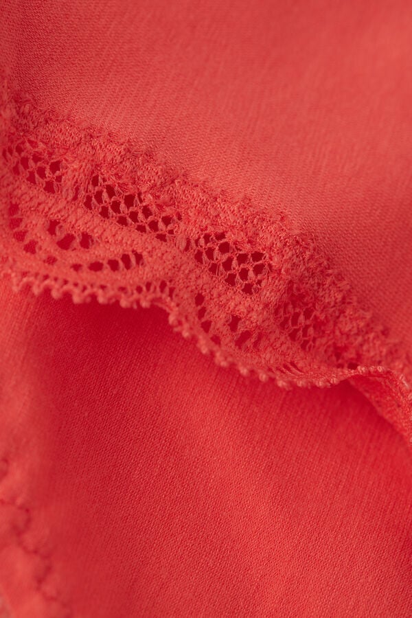 Intimssimi Cotton and Lace Panties Orange | USJKU87563