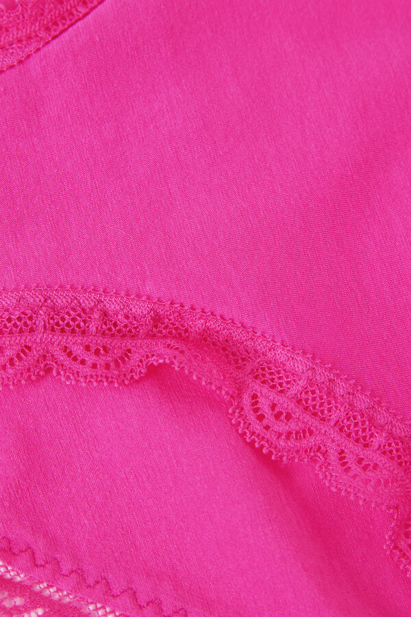 Intimssimi Cotton and Lace Panties Pink | USNEJ80140