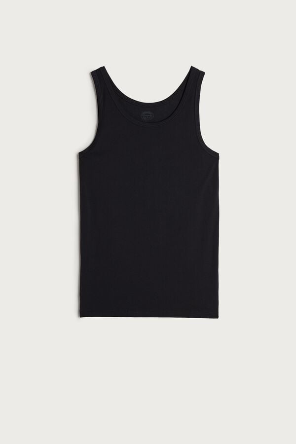 Intimssimi Crew Neck Tank Top Black | EUSVG90160